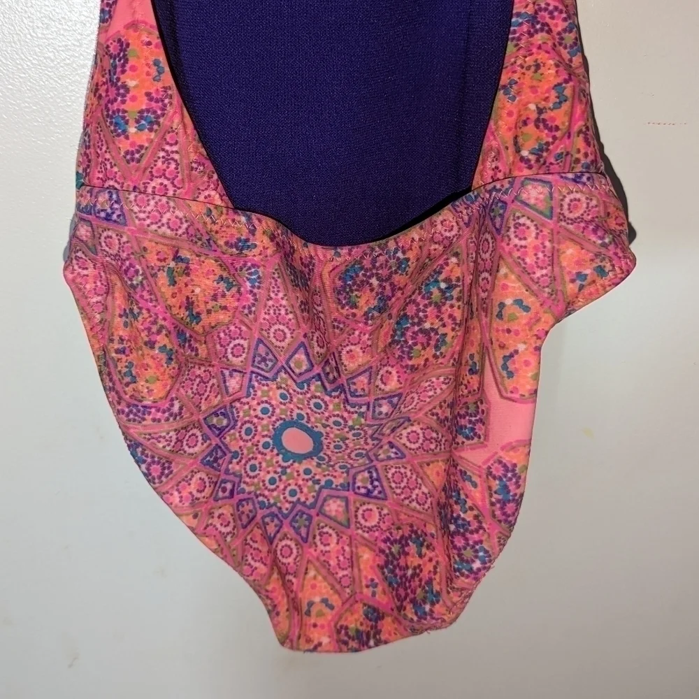 Wave Zone Girl's Ruffled One Piece Swimsuit Sz S (6-6x)